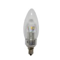 Dimmable LED 3W E12 Candelabra Base Warm White 3000k 6 - pack 40 watt incandescent replacement bullet top Chandelier light Bulbs